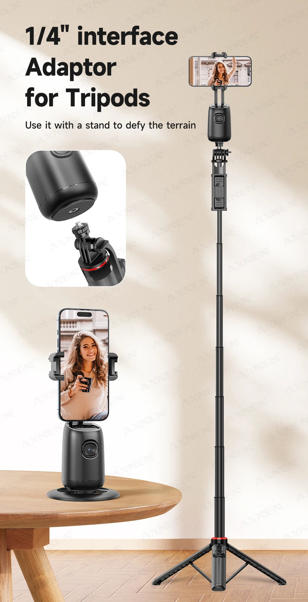 360°Rotating P05 AI Face Tracking Desktop Gimbal Stabilizer Intelligent Follow Shoot Gesture Control - LKBA