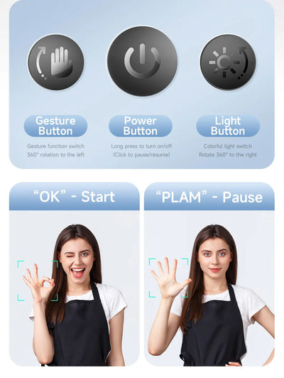 P03 Stabilizer 360°Auto Face Tracking AI Gimbal All-in-one Desktop Phone Holder Tripod For Smartphone Video Vlog Live - LKBA