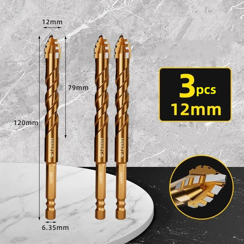 Upgraded four-edged sawtooth drill bit for tile drilling and concrete special electric drill ultra-high hardness drill bit - LKBA