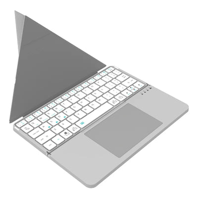 2-in-1 folding Bluetooth keyboard tablet laptop external touch keyboard leather case - LKBA