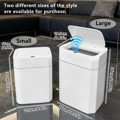 TOKA 2Pack Smart Sensor Trash Can with Lid Suitable for Bathroom Kitchen Bedroom Office Home - LKBA