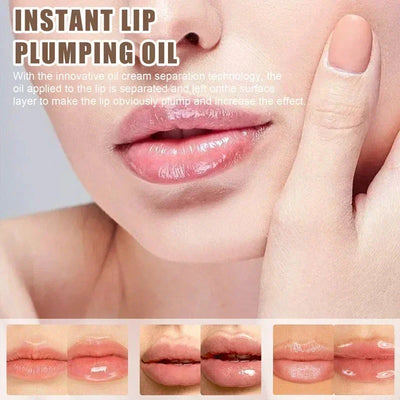 Instant Volumising Lip Plumper Oil Lip Enhancer Lip Gloss Plumping Serum Moisturizing Anti-Wrinkle Lipstick Sexy Lip Care Makeup - LKBA