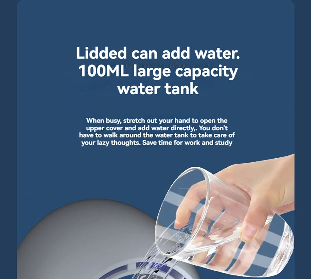 Mini Air Cooler Humidification Cooling USB Silent Timed Air Conditioning Fan Colorful Lights Night Light Led Screen 6 Wind Speed - LKBA