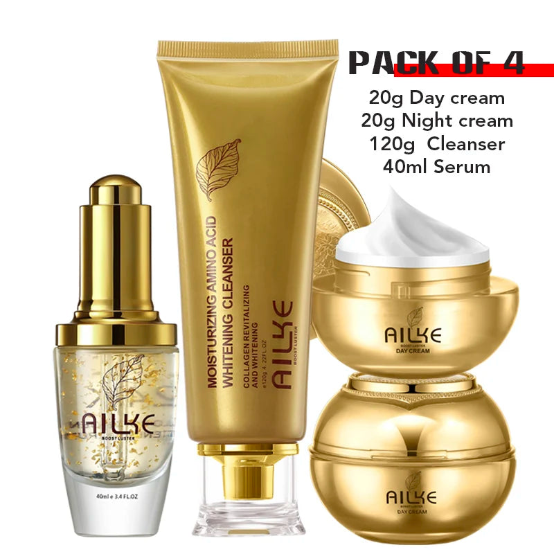 AILKE Whitening Dark Spots Remove Facial Skin Care Cream With Collagen, Reduce Freckles, Wrinkles, Women Premium Face Product - LKBA