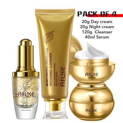 AILKE Whitening Dark Spots Remove Facial Skin Care Cream With Collagen, Reduce Freckles, Wrinkles, Women Premium Face Product - LKBA