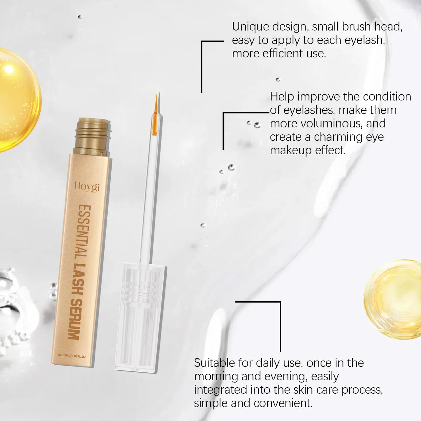 Fast Eyelash Growth Serum Natural Eyelash Enhancer Longer Fuller Thicker Curling Lash Treatment Eye Care Products Makeup - LKBA