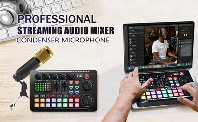 DJ Equipment Microphone Sound Card Console Studio Sound Card Kit - LKBA