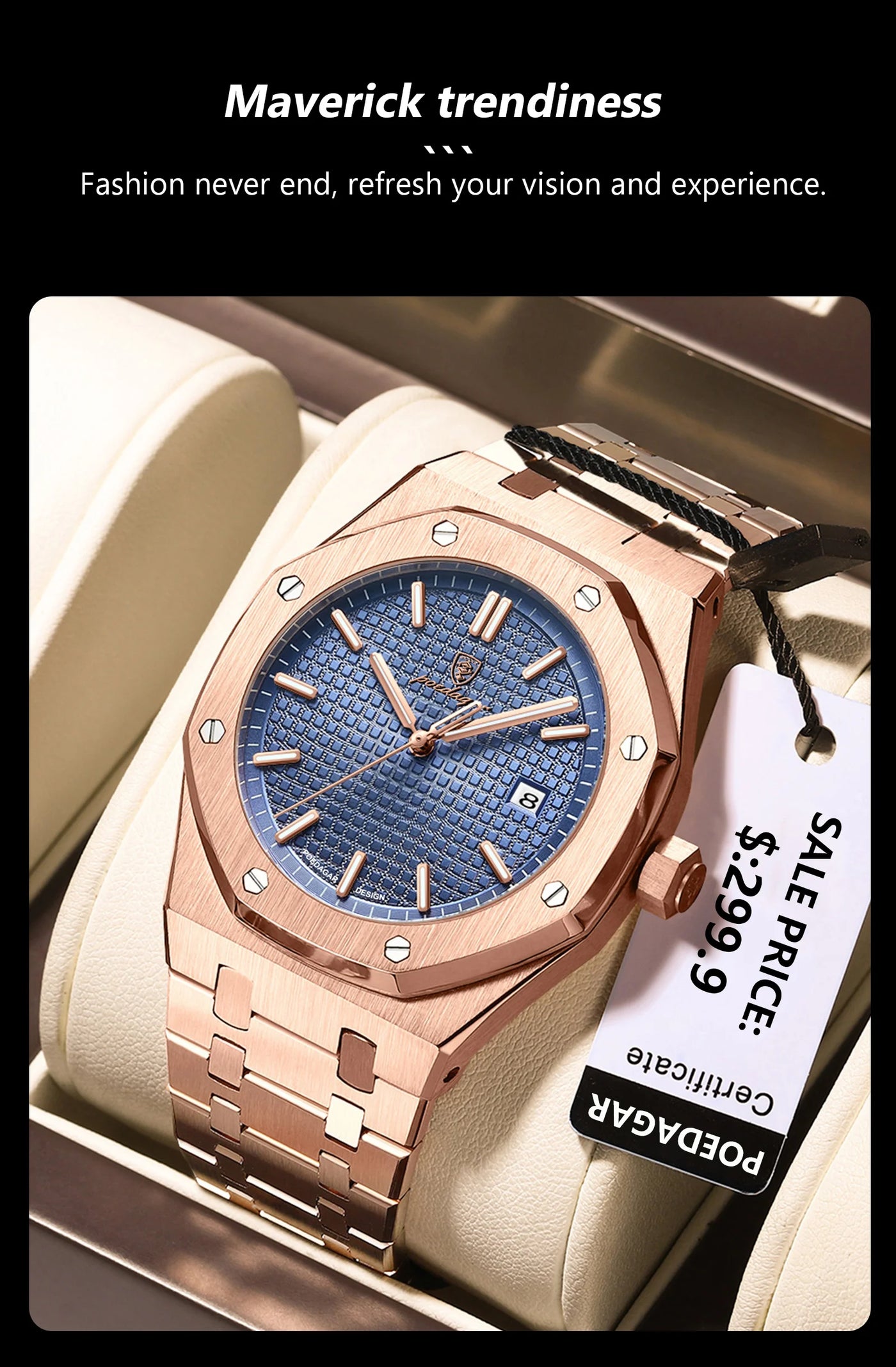 POEDAGAR Luxury Business Man Wristwatch Waterproof Luminous Date Men Watch Stainless Steel Fashion Quartz Watches For Men Reloj - LKBA