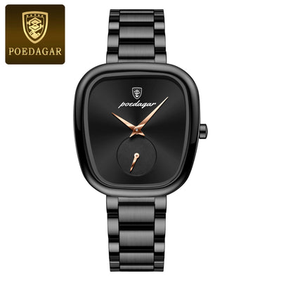 POEDAGAR Luxury Elegant Watch For Woman Waterproof Stainless Steel Quartz Women's Watches Simple High Quality Ladies Wristwatch - LKBA