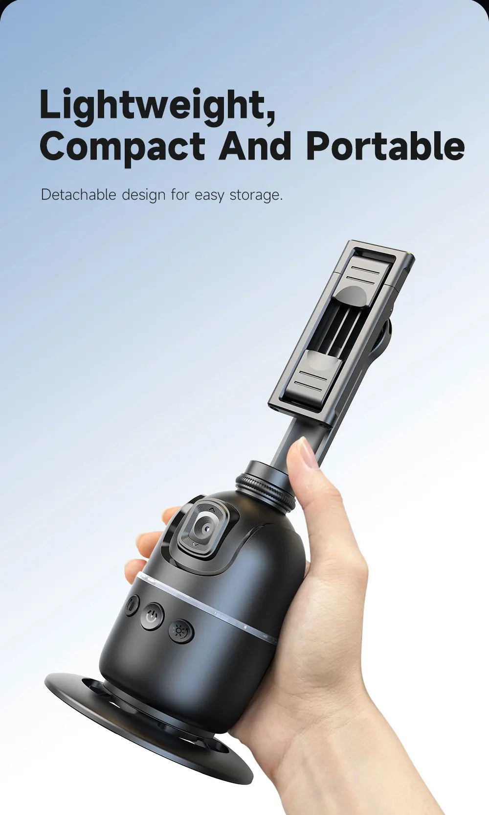 P03 Stabilizer 360°Auto Face Tracking AI Gimbal All-in-one Desktop Phone Holder Tripod For Smartphone Video Vlog Live - LKBA