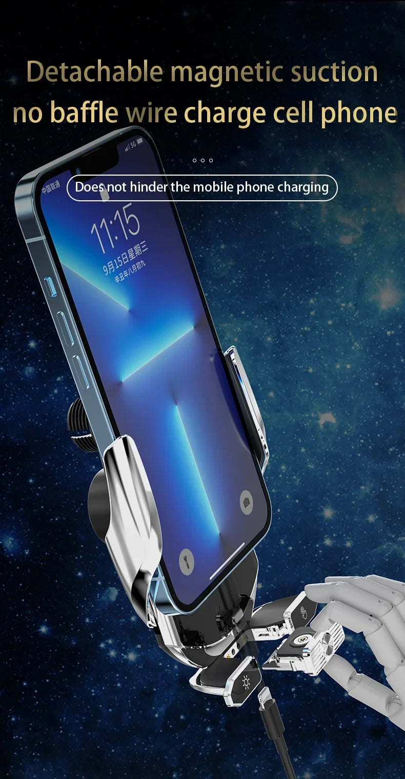 Wireless Charger Car Auto Magnetic Air Vent Phone Holder For iPhone 16 15 14 13 Samsung Xiaomi Induction Fast Charging Station - LKBA