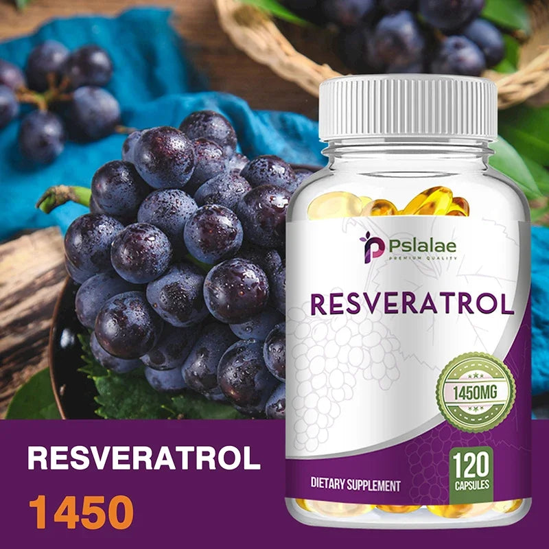 Trans Resveratrol - With Vitamin C, Green Tea, Grape Seeds - Anti-Aging, Antioxidants, Promote Skin Smoothness - 120 Capsules - LKBA