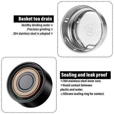 1Pcs Car Smart Thermos Bottle With Temperature Display Coffee Cup For Subaru WRX STI Forester Tribeca Levorg Impreza XV Outback - LKBA