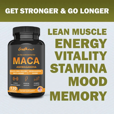 Male Supplement with Ashwagandha and Maca To support Male Libido and Promote Healthy Capsules - LKBA