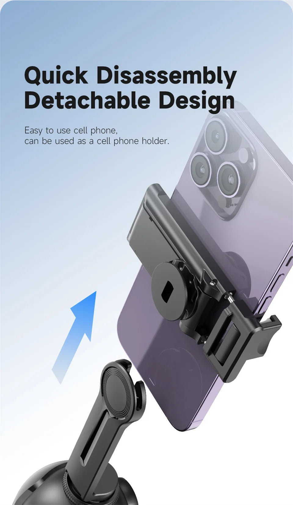 Multifunctional selfie stick with light - LKBA