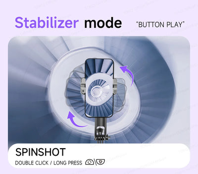 C22 AI Face Tracking Handheld Gimbal Stabilizer 360° Rotation Shoot Selfie Stick Tripod