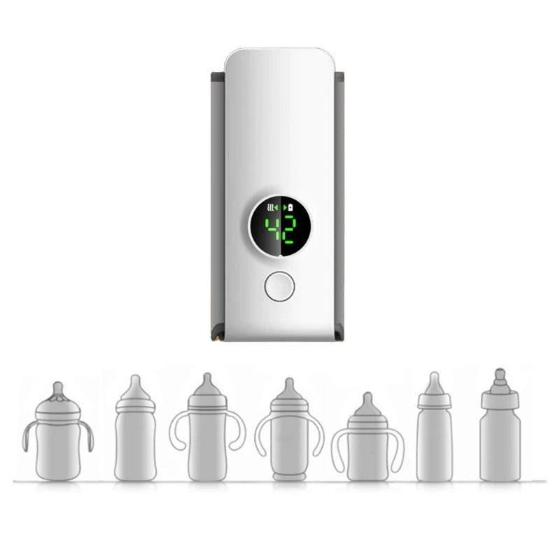 Convenient Baby Bottle Warmer 6-Gear Adjustable for Travel Quick Heating Solution with Adjustable Gear for Most Bottles G2TD - LKBA