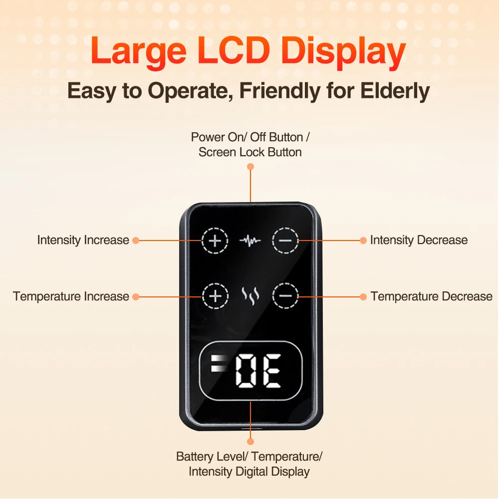 3 in 1 Cordless Thermal Knee Pad Knee Shoulder Massager Vibration Leg Arm Joint Brace Muscle Relax Joint Brace Muscle Relaxation - LKBA