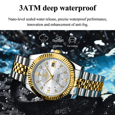 POEDAGAR Luxury Fashion Wristwatch For Men Stainless Steel Date Quartz Man Watch Waterproof Luminous Casual Men's Watches Reloj - LKBA