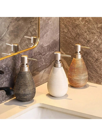 Creative Retro Style Ceramic Push-Type Soap Dispenser with Pump, Hand Soap Bottle - LKBA