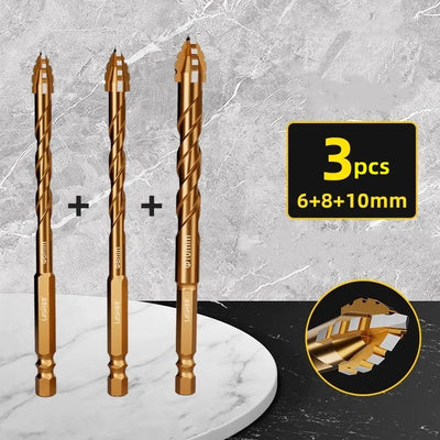 Upgraded four-edged sawtooth drill bit for tile drilling and concrete special electric drill ultra-high hardness drill bit