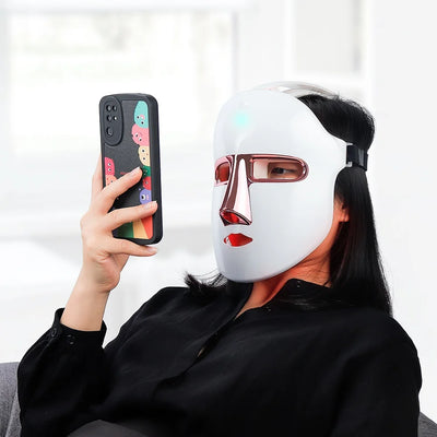 Wireless 7 Colors Face LED Mask Photon Facal Beauty Mask Skin Rejuvenation Anti Acne Repair Skin Tightening Anti Aging Skin Care - LKBA