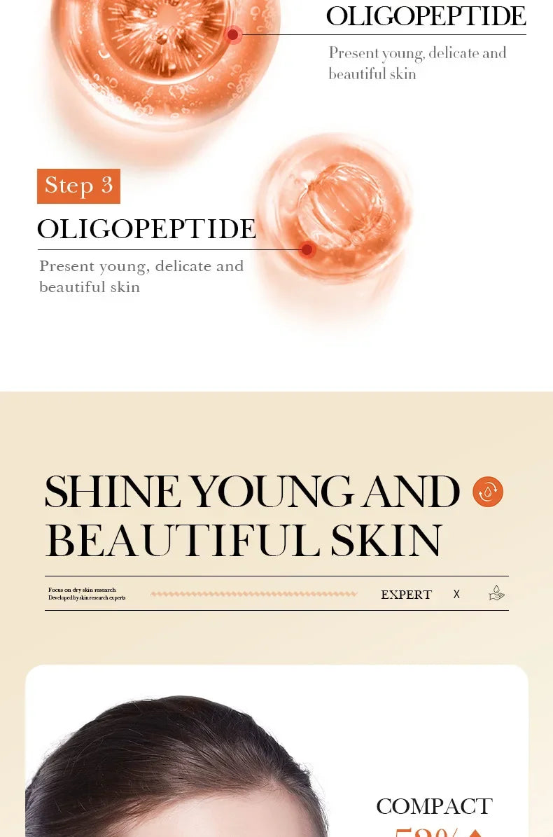 Facial  Serum Yeast Freeze-Dried Power Skin Care Set Shrink Pores Moisturizing Brighten Anti Aging Peptides Essence - LKBA