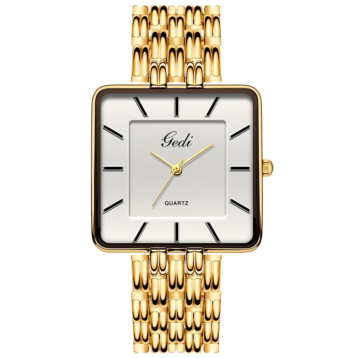 Men Watch Business Simple Square Couple Watches Waterproof Stainless Steel Premium Ultra Thin Women Fashion Quartz Wristwatches - LKBA