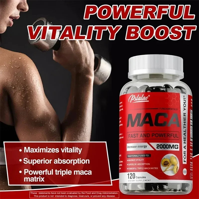 Maca Root Supplement - Builds Muscle and Strength, Maximize Vitality and Performance - LKBA