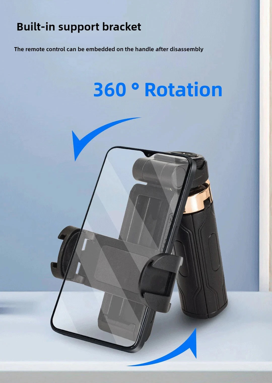 Super Mini Selfie Stick Phone Holder Shooting Bluetooth Remote for Live Broadcast - LKBA