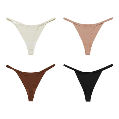 Hot Sale Sexy Ladies T-back Skin-friendly Underpants Stretch Thongs Women Underwear G-string seamless panties for women - LKBA