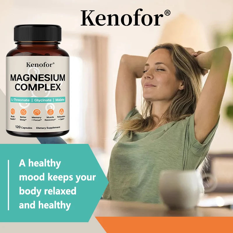 Triple Magnesium Complex - Brain & Sleep Health - L-Threonate, Glycinate, Malate - LKBA