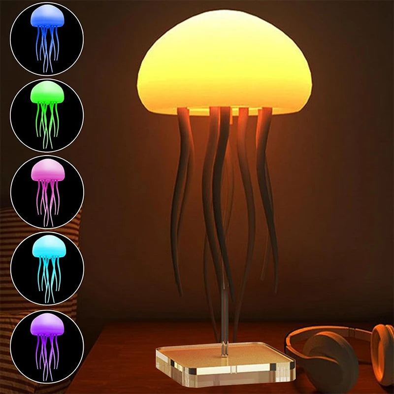 Upgraded Silent Jellyfish Lamp, Jelly Fish Light With Dancing Legs, Voice Control for Bedrooms, Living Room and Christmas Gifts - LKBA