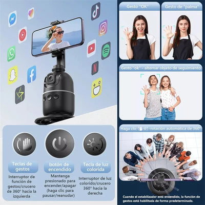 Multifunctional selfie stick with light - LKBA