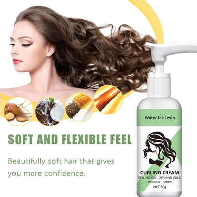 Curly hair Styling cream, moisturizing and smoothing formula, enhances the elasticity and shine of curly hair, easy to set - LKBA