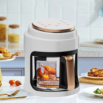 Air Fryer Visual Oil-free Electric Fryer Multi-Functional Automatic Household 360°Baking LED Touchscreen - LKBA