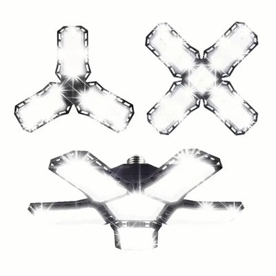 LED Garage Light Bulbs 45W 60W 80W10000LM Super Bright Garage Lighting LED Shop Light With Adjustable Panels, E27 Screw Socket - LKBA