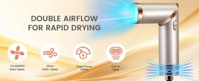 5 in 1 38000 RPM High-Speed Hair Dryer Brush Hair Styler Auto-Wrap Curlers Blow Dryer Fast Drying Multi Hot Air Brush - LKBA