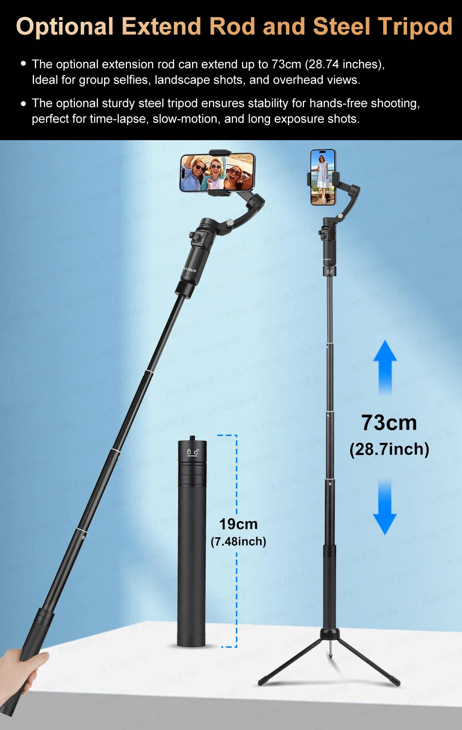 M02 Gimbal Smartphone Stabilizer 3-Axis Anti-shake Video Record Handheld Selfie Gimbals - LKBA