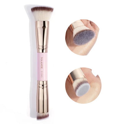 2PCS Foundation Brush Set for Liquid Cream Powder Contour Buffing Blending Concealer Face Brush Cosmetic Makeup Tools - LKBA