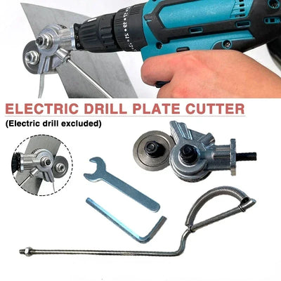 Electric Drill Refitting Plate Shears Effortlessly Cut Through Stainless Steel, Aluminum & Iron Sheet - LKBA