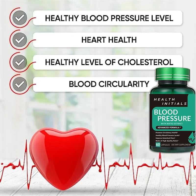 Nattokinase Capsules Blood Vessel Clean Dissolve Blood Clots Lowering Pressure Prevent Arteriosclerosis Improve Vascular Health - LKBA