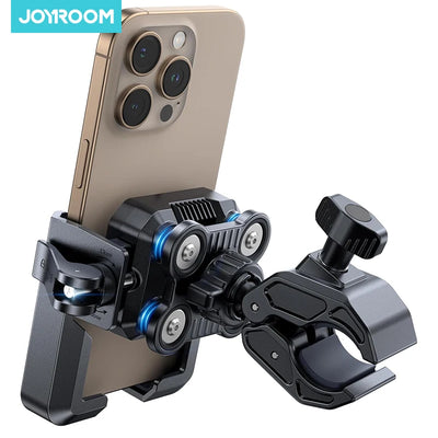 Joyroom Motorcycle Phone Mount Holder Dual Vibration Dampener Universal Bike Bicycle Phone Mount for 4.7''-7'' Phones - LKBA
