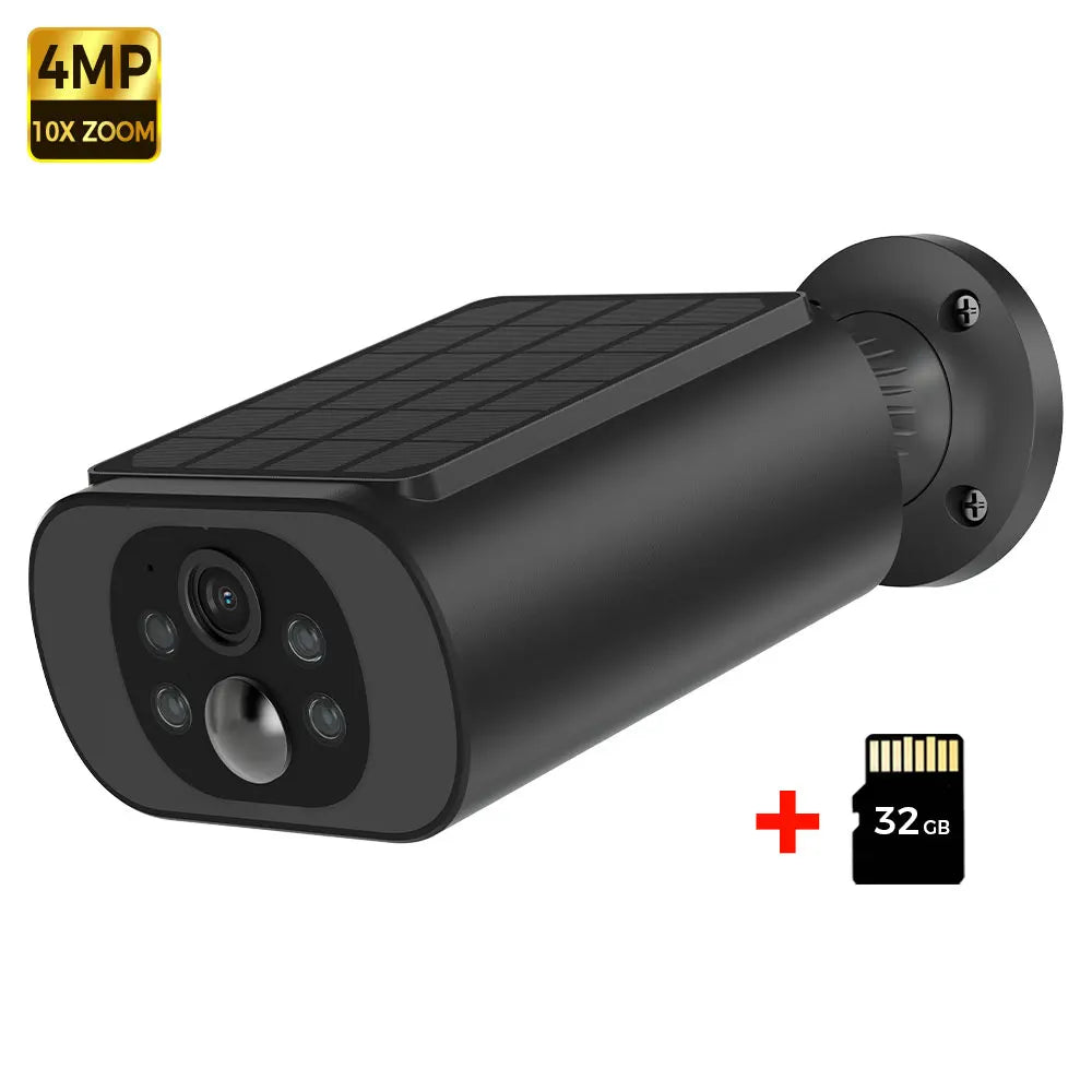 Solar Camera WIFI Outdoor Wireless Security Cam 2.5K Ultra Standby Time PIR Smart Light Color Night Vision AI Detect Battery Cam - LKBA