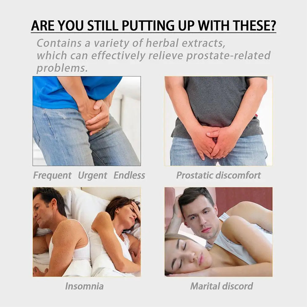 30pcs Prostate Natural Herbal Capsules Prostate Urgency Symptoms Remover Capsules For Men Soothing Body Health Care - LKBA