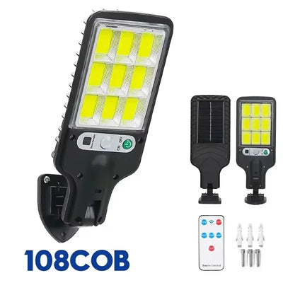 New Solar Lamp Outdoor Sunlight Motion Sensor 8m Remote Control Solar Focus Wall Street Light Waterproof External Solar Lamp - LKBA