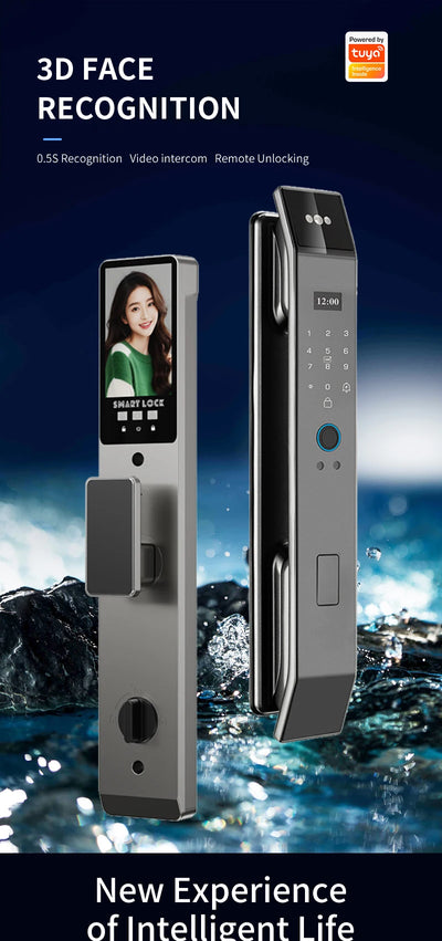 XSDTS Wifi Tuya APP Face Recognition Smart Door Lock with Camera Video Call Voice Intercom Digital Door Lock Automatic Door Lock - LKBA