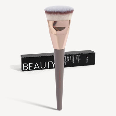 Single Flat Round Tube Flat Head Foundation Brush with Box Powder Blush Concealer Makeup Brush Skin - LKBA