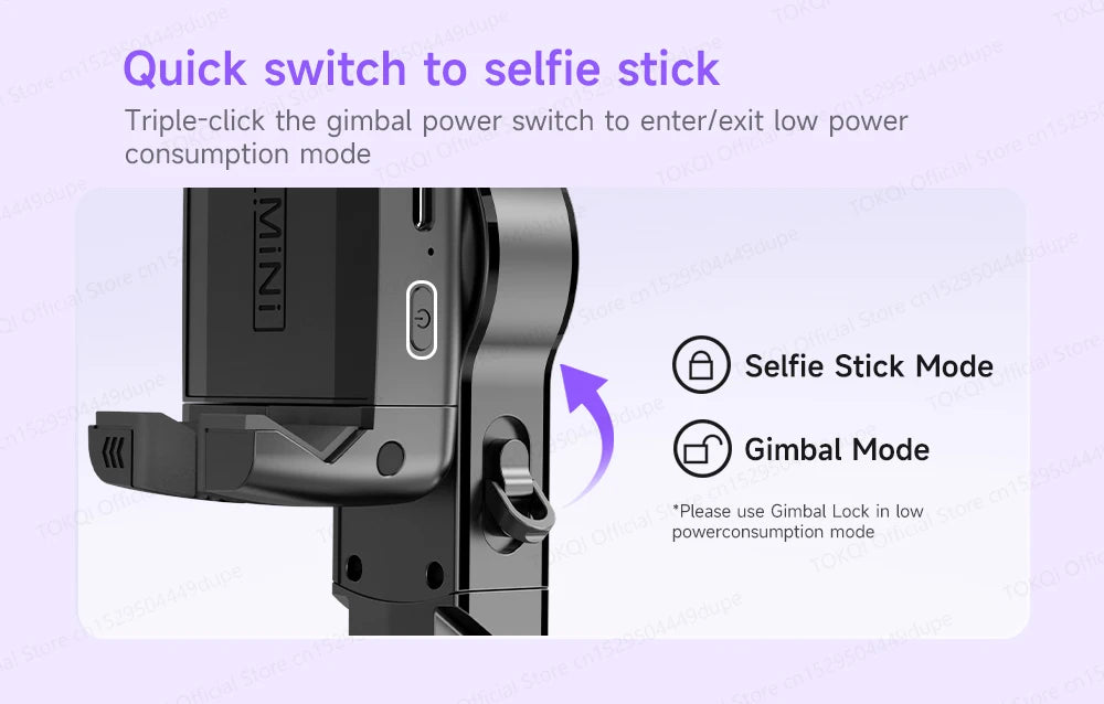 C22 AI Face Tracking Handheld Gimbal Stabilizer 360° Rotation Shoot Selfie Stick Tripod - LKBA