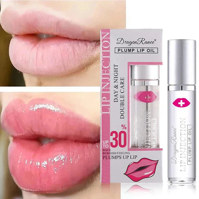 Instant Volumising Lip Plumper Oil Lip Enhancer Lip Gloss Plumping Serum Moisturizing Anti-Wrinkle Lipstick Sexy Lip Care Makeup - LKBA